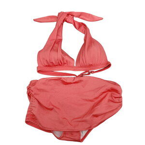 Venus Swimsuit 2 Piece Halter Sz 8 Bottoms Sz B Top Coral